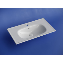 Раковина накладная CERAMICANOVA Sabo с отверстием под смеситель 800x460x130 белый