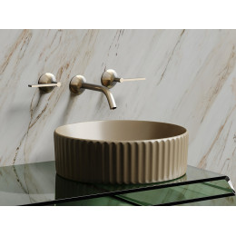 Умывальник чаша накладная круглая (цвет Капучино Матовый) Element 360x360x115мм