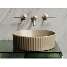 Умывальник чаша накладная круглая (цвет Капучино Матовый) Element 360x360x115мм