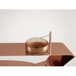 Умывальник чаша накладная круглая (цвет бежевый) Cristal 360x360x112мм