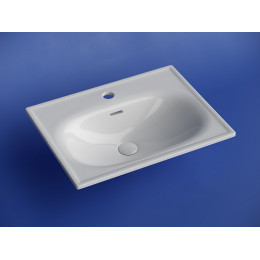 Раковина накладная CERAMICANOVA Sabo с отверстием под смеситель 600x460x130 белый