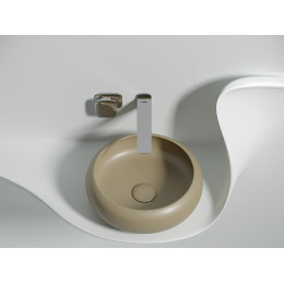 Умывальник чаша накладная круглая (цвет Капучино Матовый) Element 360x360x120мм