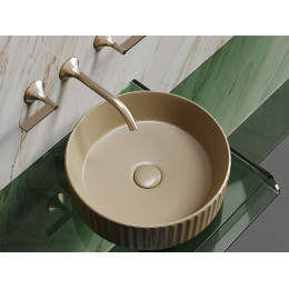 Умывальник чаша накладная круглая (цвет Капучино Матовый) Element 360x360x115мм
