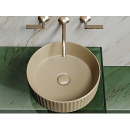 Умывальник чаша накладная круглая (цвет Капучино Матовый) Element 360x360x115мм