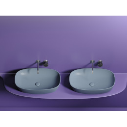 Умывальник чаша накладная овальная (цвет Серо-x