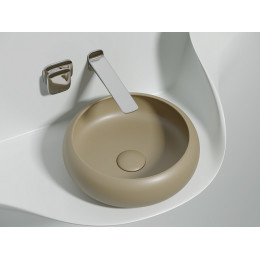 Умывальник чаша накладная круглая (цвет Капучино Матовый) Element 360x360x120мм