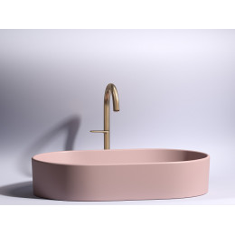 Умывальник чаша накладная овальная (цвет Розовый Матовый) Element 608x385x122мм