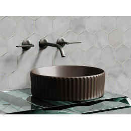 Умывальник чаша накладная круглая (цвет Темно-x
