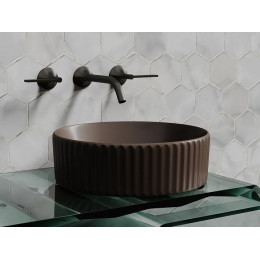 Умывальник чаша накладная круглая (цвет Темно-x