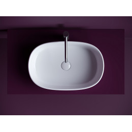 Раковина накладная овальная 561x359x149, цвет белый