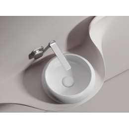 Умывальник чаша накладная круглая (цвет Белый Матовый) Element 360x360x120мм