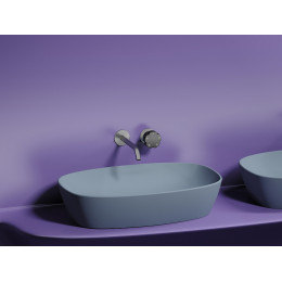 Умывальник чаша накладная овальная (цвет Серо-x