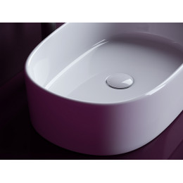 Раковина накладная овальная 561x359x149, цвет белый