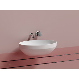 Умывальник чаша накладная овальная (цвет Белый Матовый) Element 502x363x145мм
