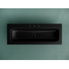 Раковина накладная мебельная CERAMICANOVA Grace прямоугольная 1210x457x137 с тремя отверстиями под смеситель цвет черный матовый CN7024MB