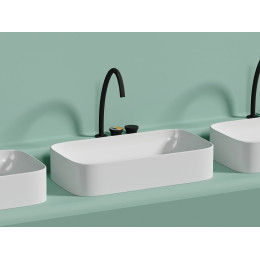 Умывальник чаша накладная прямоугольная (цвет Белый Матовый) Element 705x380x150мм