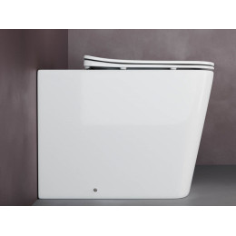 Напольный приставной унитаз Cubic Rimless