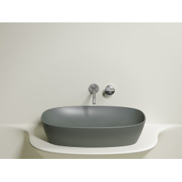 Умывальник чаша накладная овальная (цвет Антрацит Матовый) Element 600x380x138мм