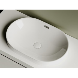 Умывальник овальный встраиваемый сверху в столешницу Element 600x400x195мм