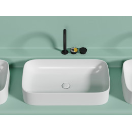 Умывальник чаша накладная прямоугольная (цвет Белый Матовый) Element 705x380x150мм