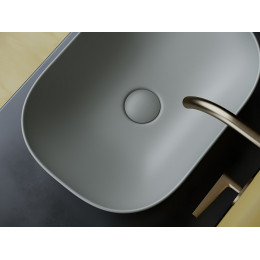 Умывальник чаша накладная прямоугольная (цвет Антрацит Матовый) Element 455x325x135мм