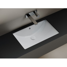 Раковина встраиваемая снизу Era  прямоугольной формы с отверстием слива- перелива  600x390x190 мм  цвет белый   CN6082