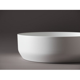 Умывальник чаша накладная круглая (цвет Белый Матовый) Element 390x390x120мм