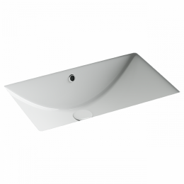 Раковина встраиваемая снизу Era  прямоугольной формы с отверстием слива- перелива  600x390x190 мм  цвет белый   CN6082