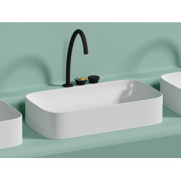 Умывальник чаша накладная прямоугольная (цвет Белый Матовый) Element 705x380x150мм