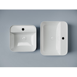 Умывальник чаша накладная квадратная Element 390x390x140мм