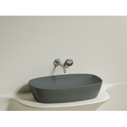 Умывальник чаша накладная овальная (цвет Антрацит Матовый) Element 600x380x138мм