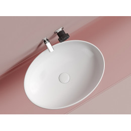 Умывальник чаша накладная овальная (цвет Белый Матовый) Element 502x363x145мм
