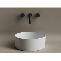 Умывальник чаша накладная круглая (цвет Белый Матовый) Element 358x358x137мм