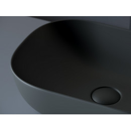Умывальник чаша накладная прямоугольная (цвет Темный Антрацит Матовый) Element 455x325x135мм
