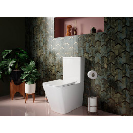 Напольный пристенный унитаз Cubic Rimless