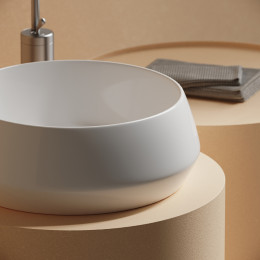 Раковина CERAMICANOVA Maya накладная круглая 400x400x140 белый CN12004