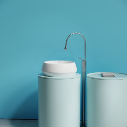 Раковина CERAMICANOVA Maya накладная круглая 400x400x140 белый матовый CN12004MW