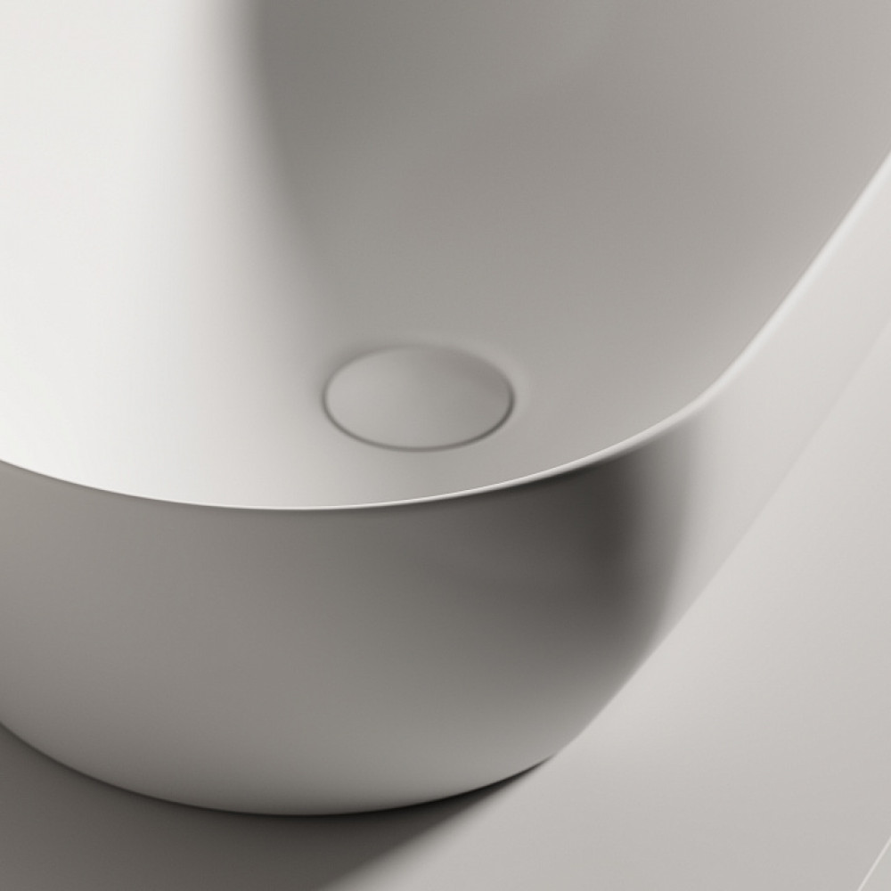 Раковина CERAMICANOVA Twist накладная овальной формы 500x300x140 белый матовый CN12001MW