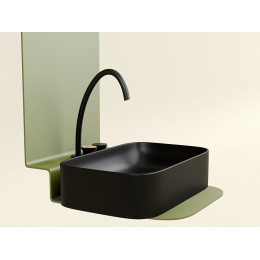 Умывальник чаша накладная прямоугольная (цвет Черный Матовый) Element 605x380x122мм