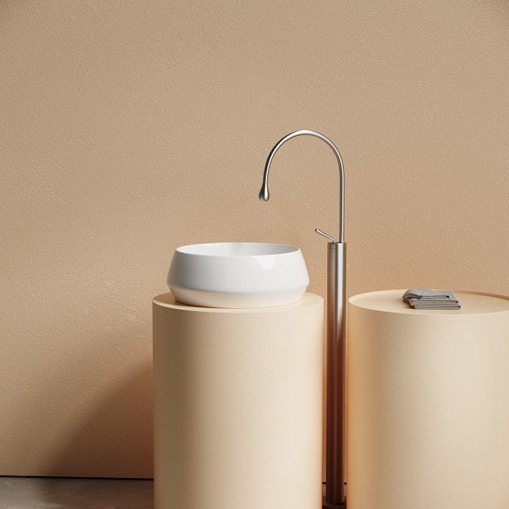 Раковина CERAMICANOVA Maya накладная круглая 400x400x140 белый CN12004