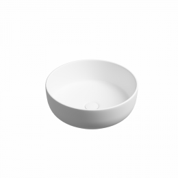 Раковина накладная Taycan, круглая, диаметр 375 мм, высота 140 мм, белая матовая