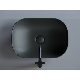 Умывальник чаша накладная прямоугольная (цвет Темный Антрацит Матовый) Element 455x325x135мм