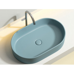 Умывальник чаша накладная овальная (цвет Зеленый Матовый) Element 608x385x122мм