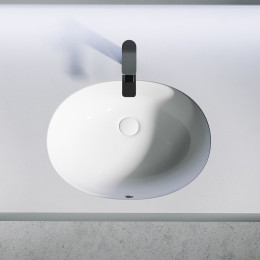 Раковина встраиваемая под столешницу Element 520*380*150 мм, с крепежом и шаблоном для установки,  CN6076