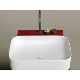 Умывальник чаша накладная прямоугольная (цвет Белый Матовый) Element 605x380x150мм