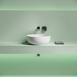 Раковина накладная Taycan, круглая, диаметр 375 мм, высота 140 мм, белая