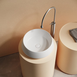 Раковина CERAMICANOVA Maya накладная круглая 400x400x140 белый CN12004