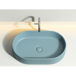 Умывальник чаша накладная овальная (цвет Зеленый Матовый) Element 608x385x122мм