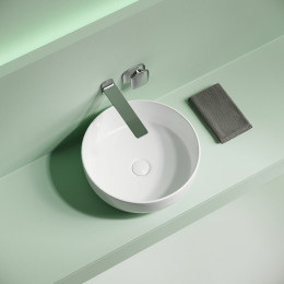 Раковина накладная Taycan, круглая, диаметр 375 мм, высота 140 мм, белая