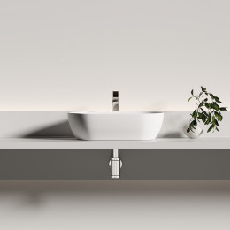 Раковина CERAMICANOVA Twist накладная овальной формы 500x300x140 белый матовый CN12001MW